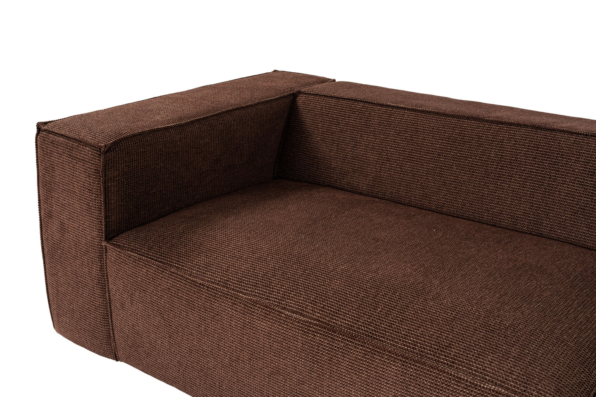 Canapea 4 locuri, Hanah Home, cadru lemn de carpen, tapiterie in, maro, 150x108x65 cm — imaginea 14