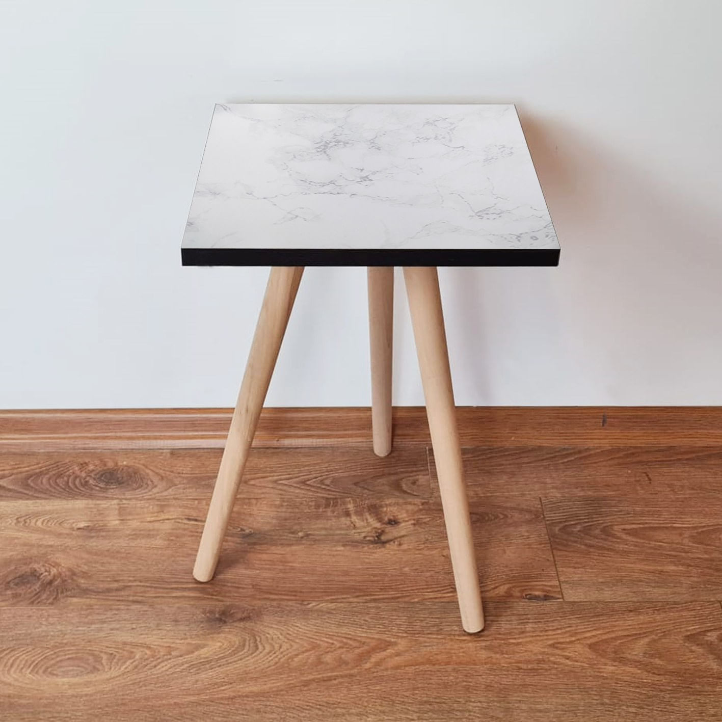 Masuta laterala, Hanah Home, mdf, alb gri, 35x35x42 cm, 481LNA1954