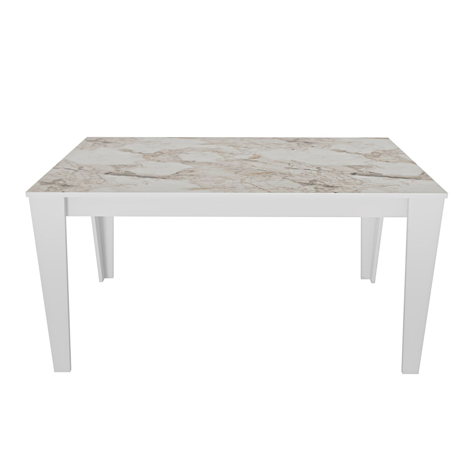 Masa de dining, Hanah Home, panou de particule melaminat, alb, 145x85x75 cm