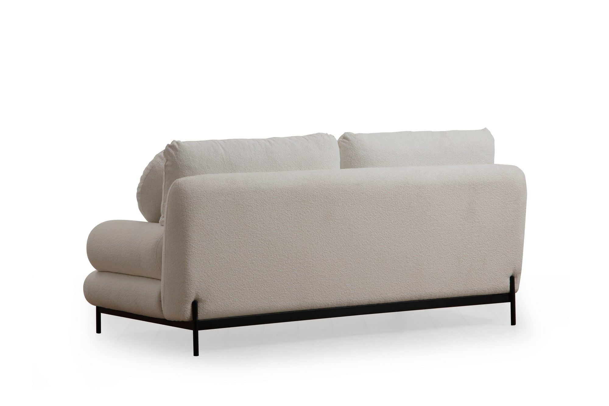 Canapea 2 locuri, Hanah Home, lemn fag si pal, alb, 188x85x92 cm — imaginea 6