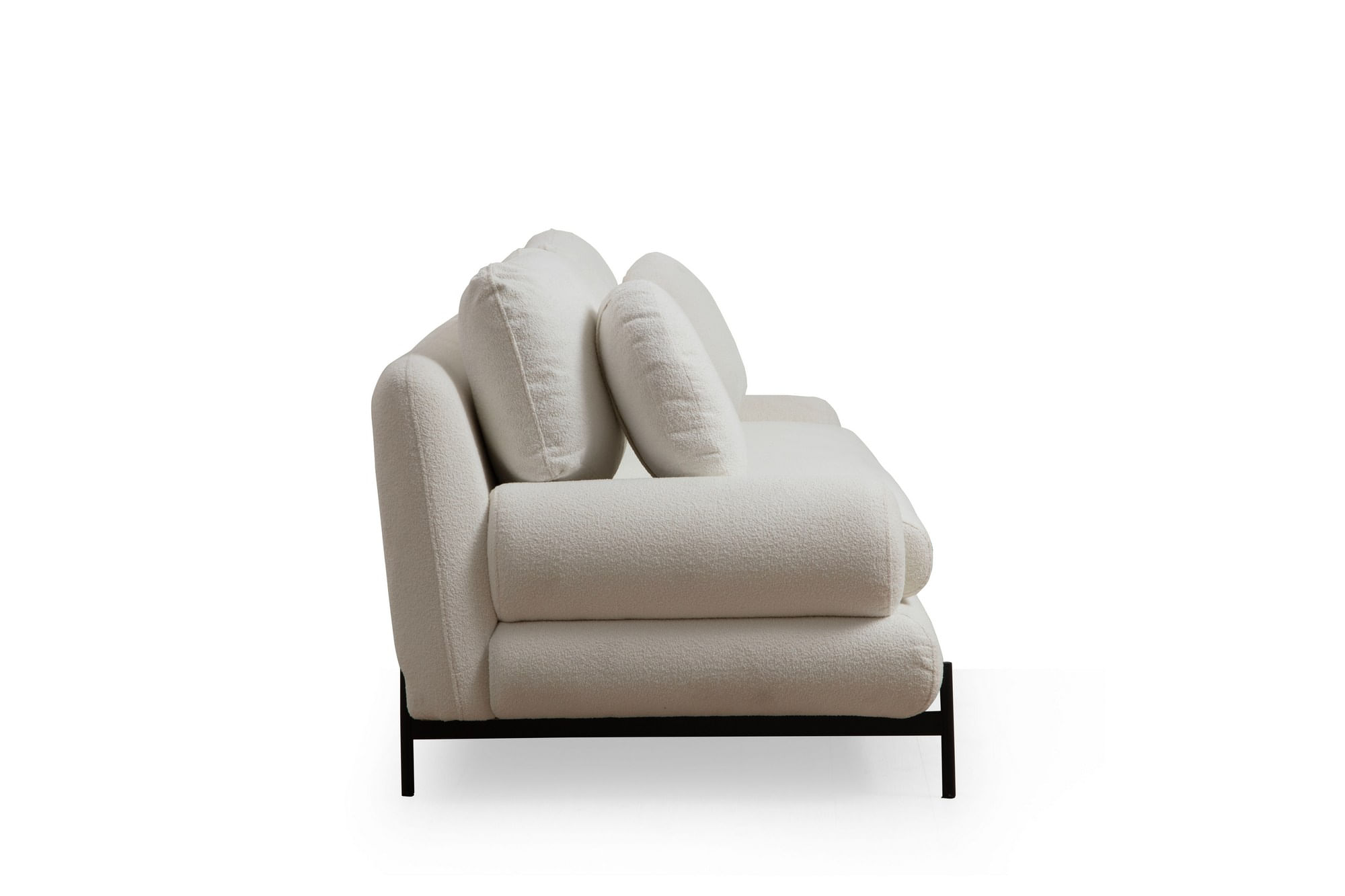 Canapea 2 locuri, Hanah Home, lemn fag si pal, alb, 188x85x92 cm — imaginea 7
