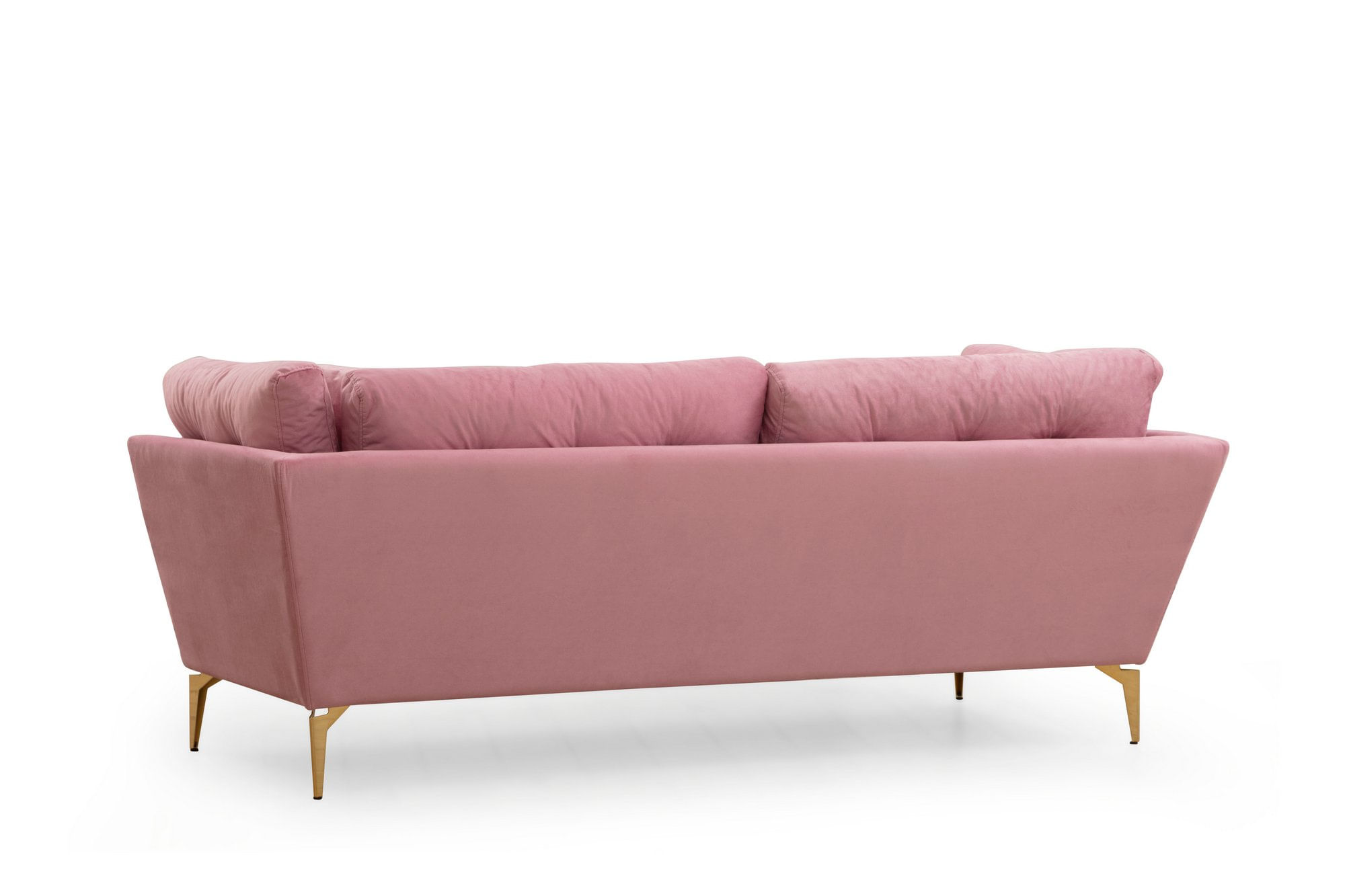 Canapea 3 locuri, Hanah Home, lemn fag si pal, trandafir prafuit, 214x90x84 cm — imaginea 2