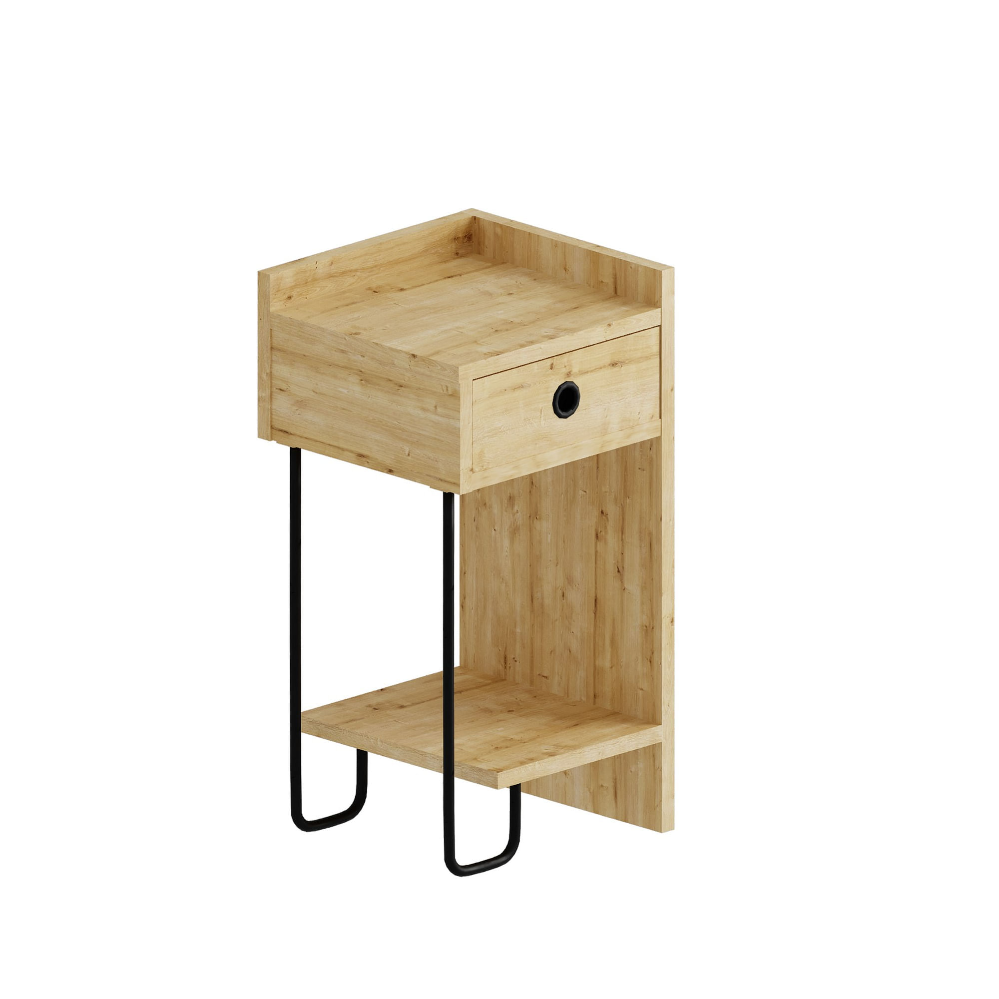 Noptiera, Hanah Home, pal melaminat, stejar, 32x30x61 cm, 776HMS3437 — imaginea 7
