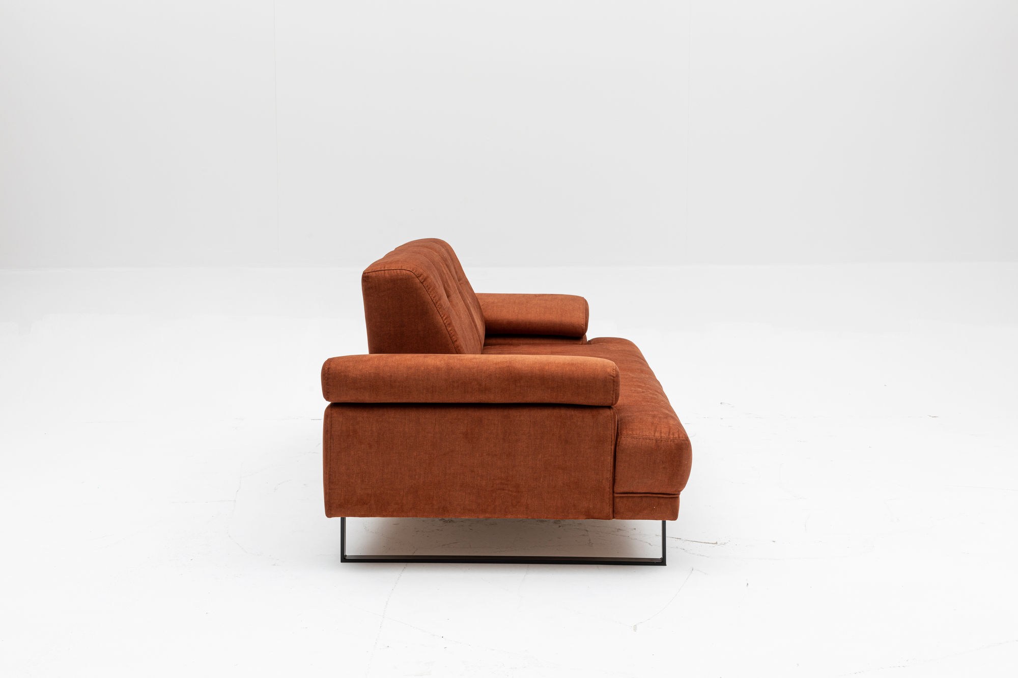 Canapea extensibila, Hanah Home, lemn fag, portocaliu, 199x99x83 cm — imaginea 3
