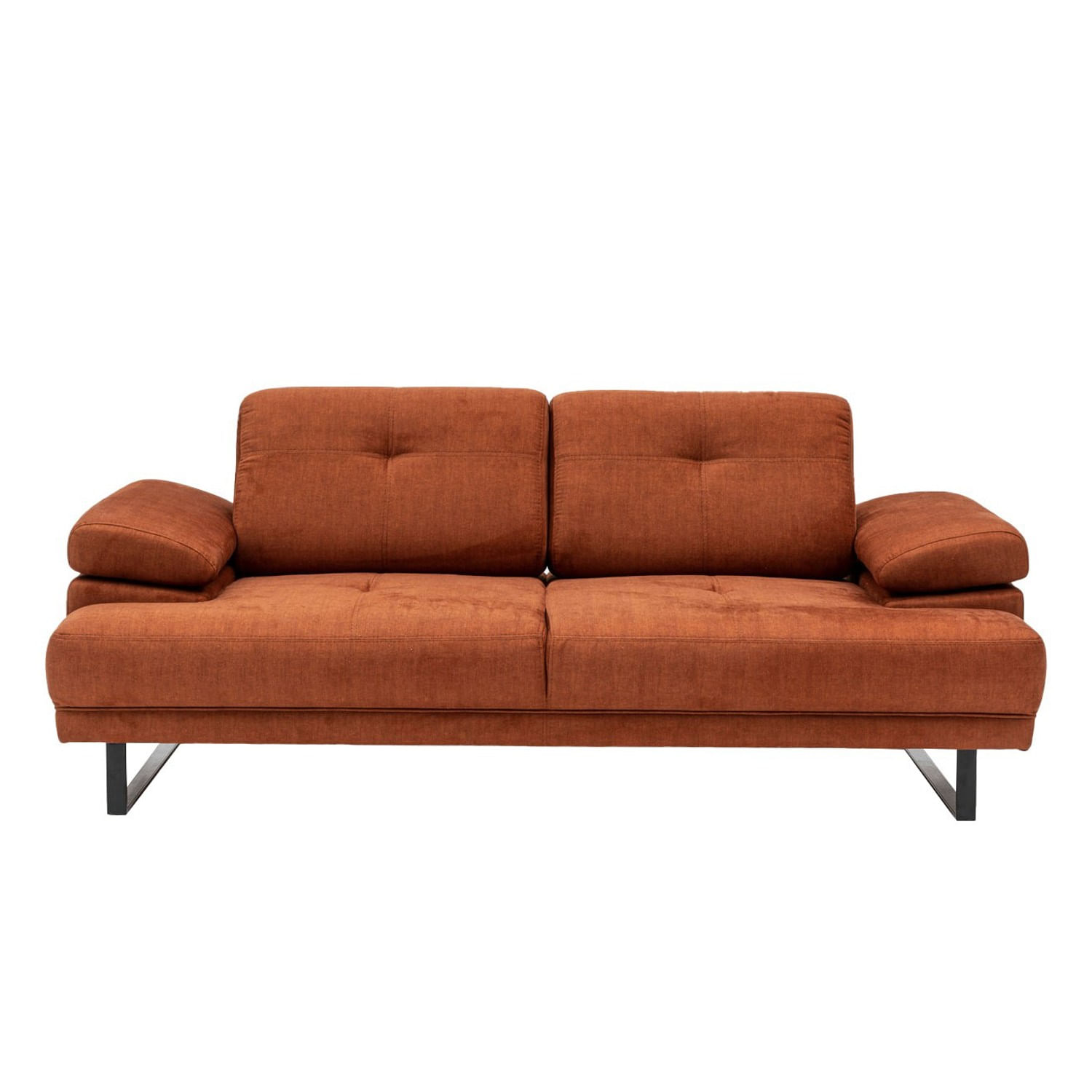 Canapea extensibila, Hanah Home, lemn fag, portocaliu, 199x99x83 cm — imaginea 7