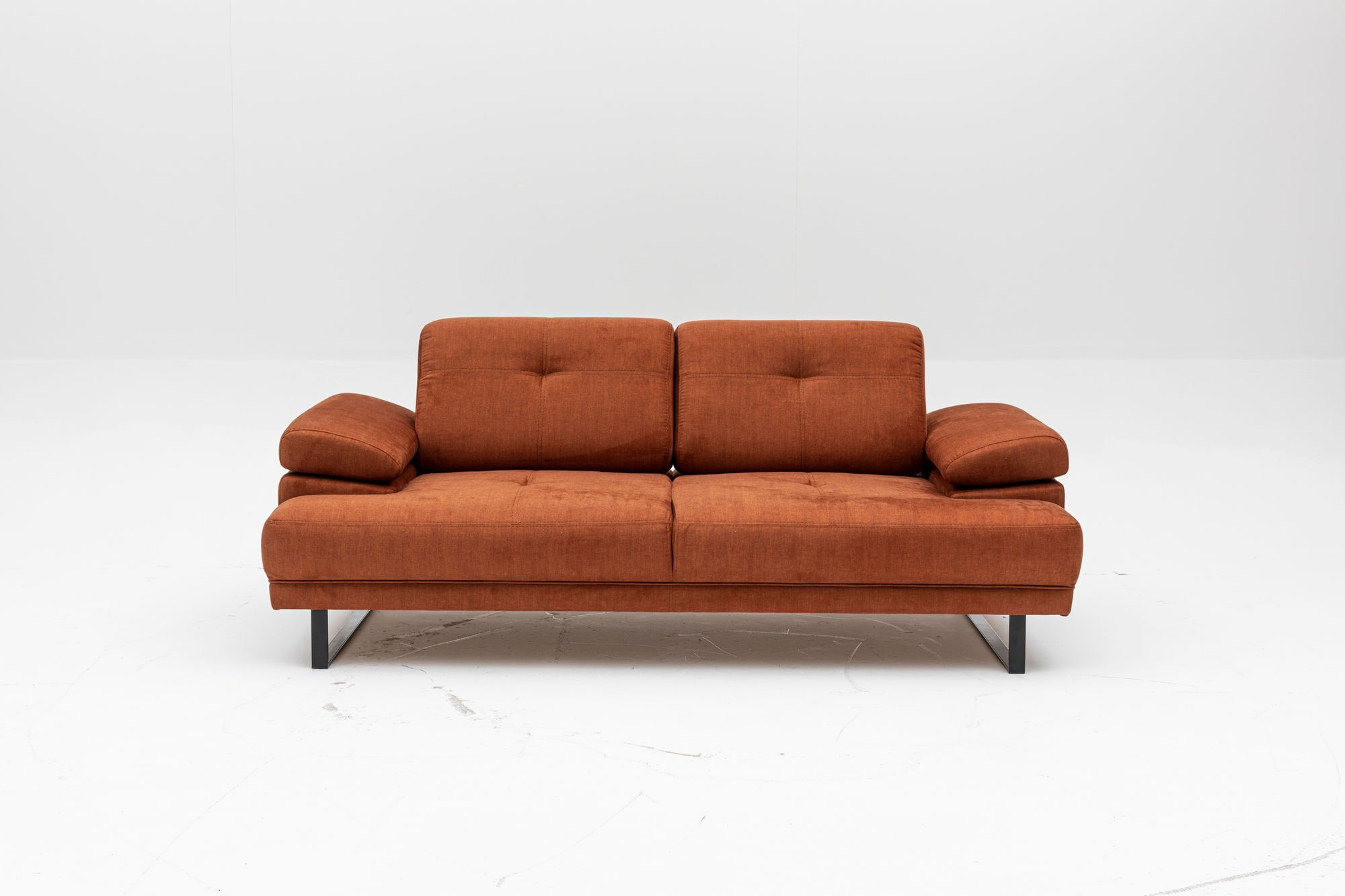 Canapea extensibila, Hanah Home, lemn fag, portocaliu, 199x99x83 cm — imaginea 8