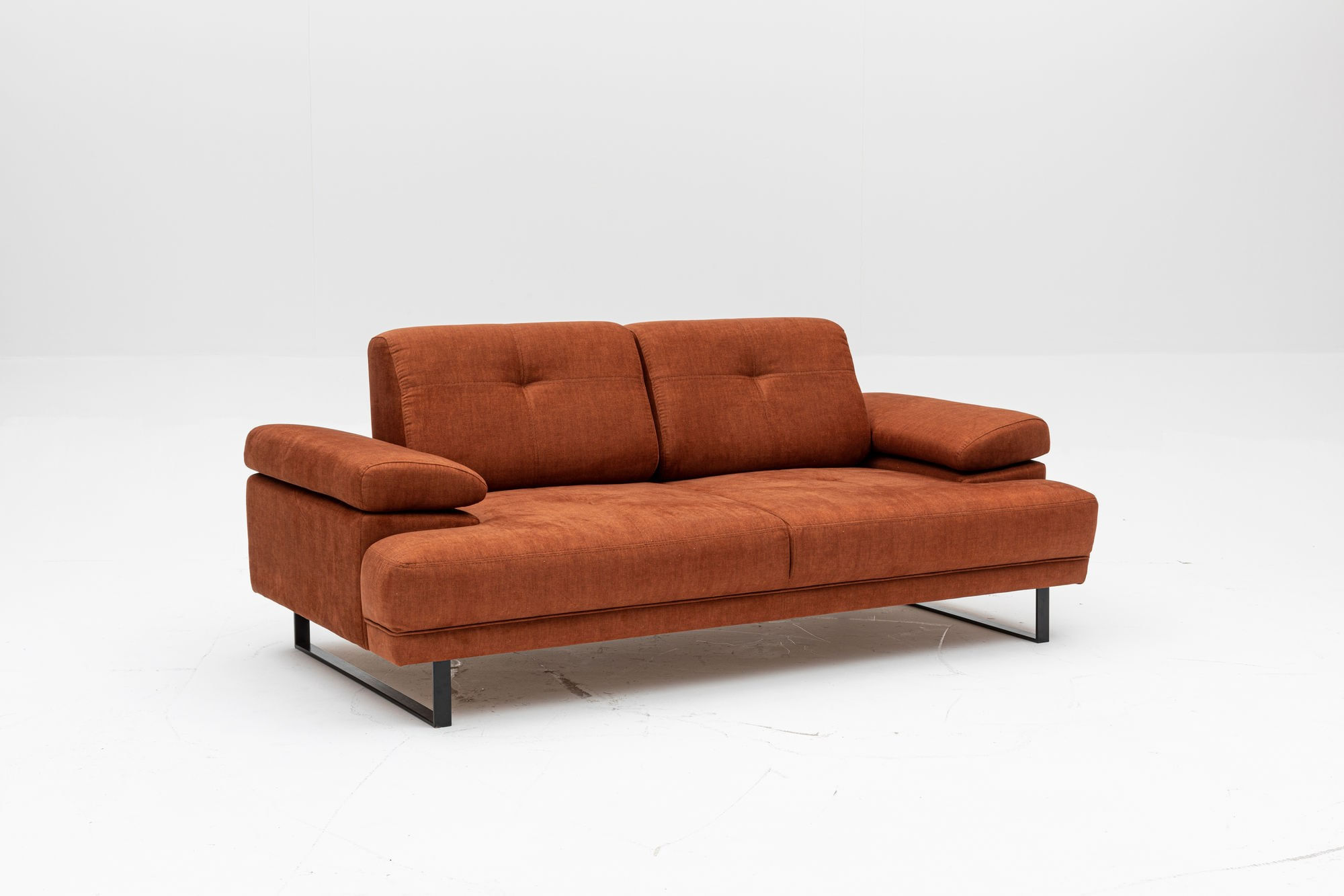 Canapea extensibila, Hanah Home, lemn fag, portocaliu, 199x99x83 cm — imaginea 11
