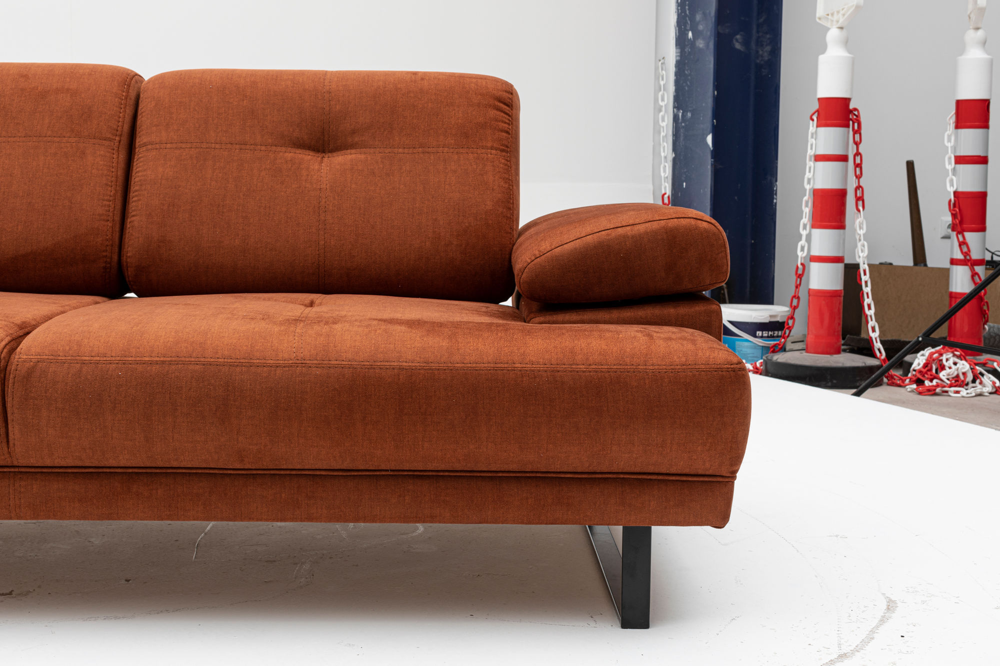 Canapea extensibila, Hanah Home, lemn fag, portocaliu, 199x99x83 cm — imaginea 14