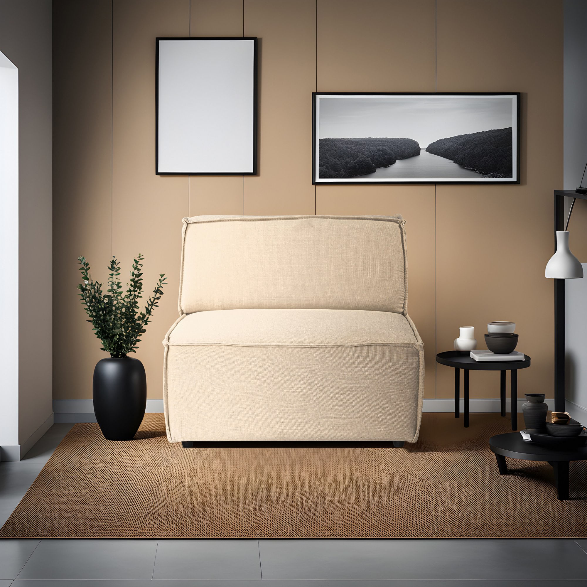 Canapea 1 loc, Atelier Del Sofa, in, crem, 100x100x70 cm — imaginea 2