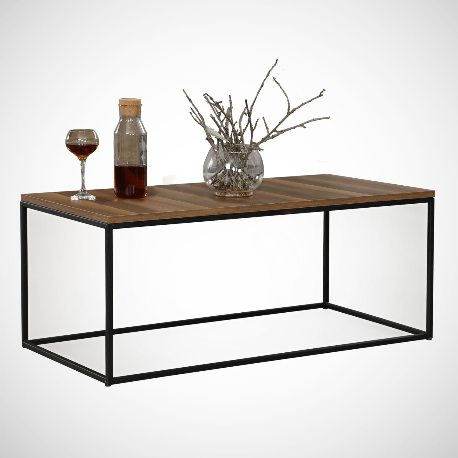 Masuta de cafea, Hanah Home, pal melaminat, nuc, 95x55x43 cm, 801CMY2858