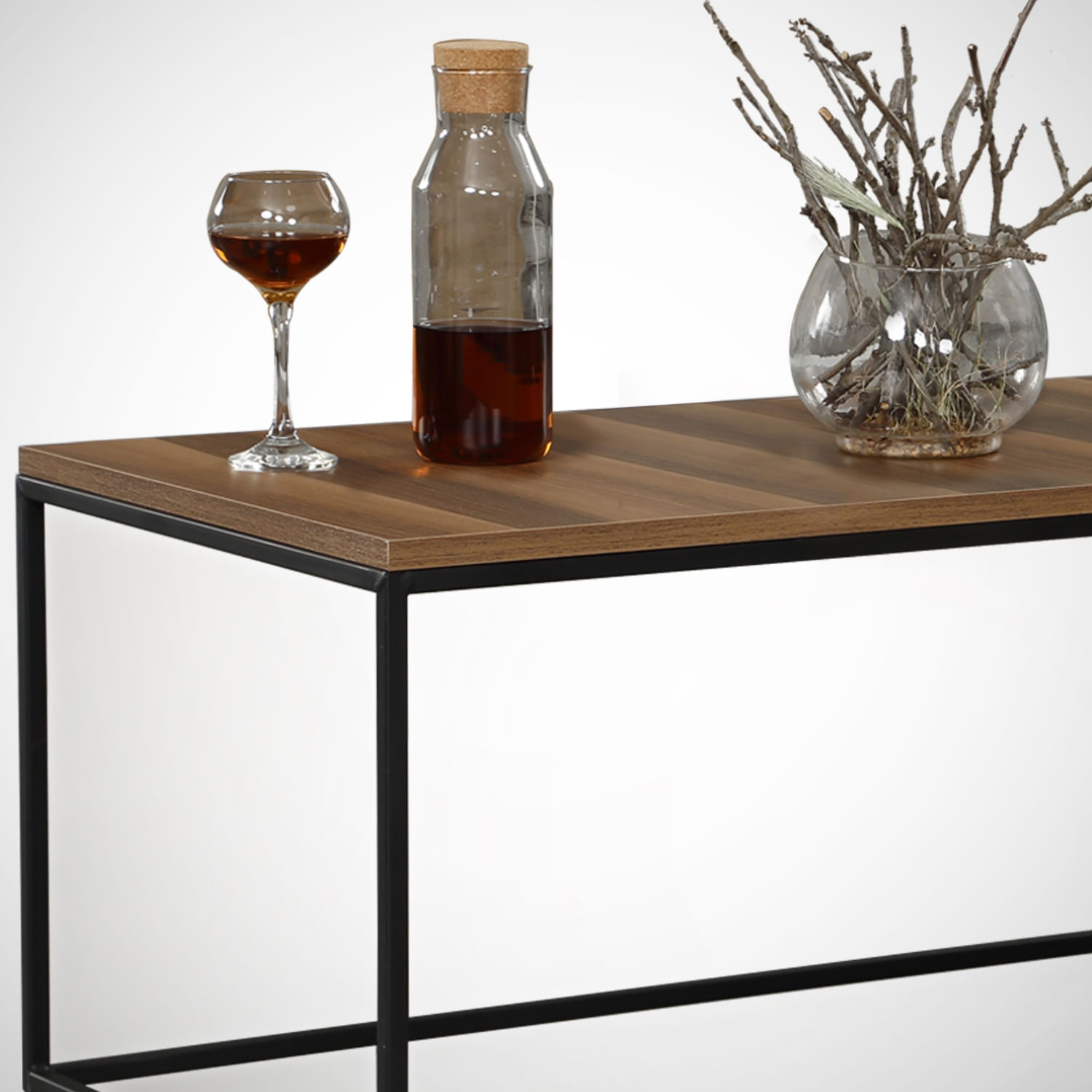 Masuta de cafea, Hanah Home, pal melaminat, nuc, 95x55x43 cm, 801CMY2858 — imaginea 4