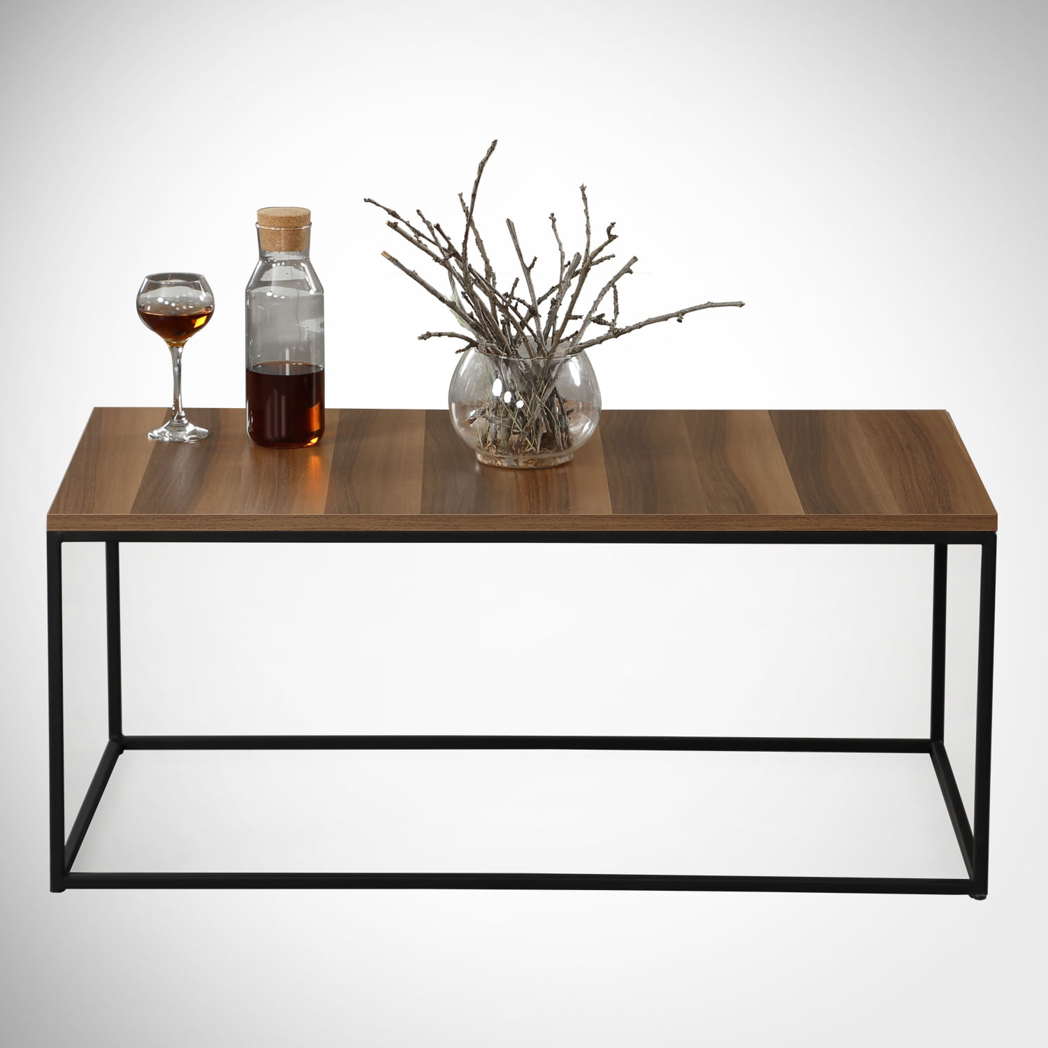 Masuta de cafea, Hanah Home, pal melaminat, nuc, 95x55x43 cm, 801CMY2858 — imaginea 5