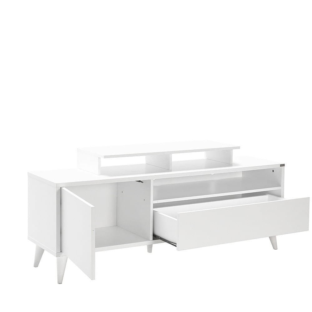 Comoda tv, Hanah Home, pal melaminat, alb, 150x40x53 cm — imaginea 7