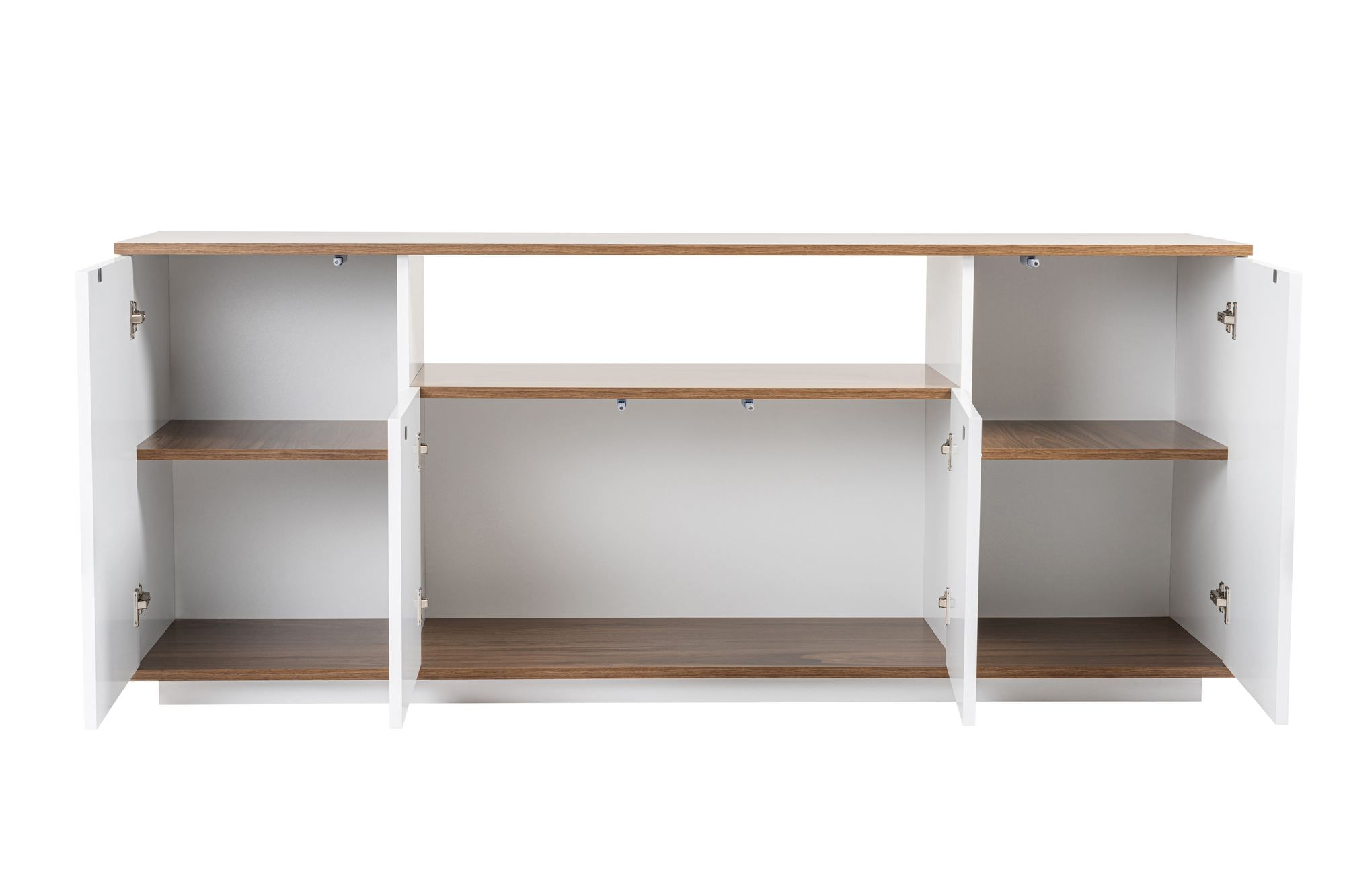 Consola, Hanah Home, pal melaminat, alb si nuc, 180x44.5x75 cm — imaginea 2