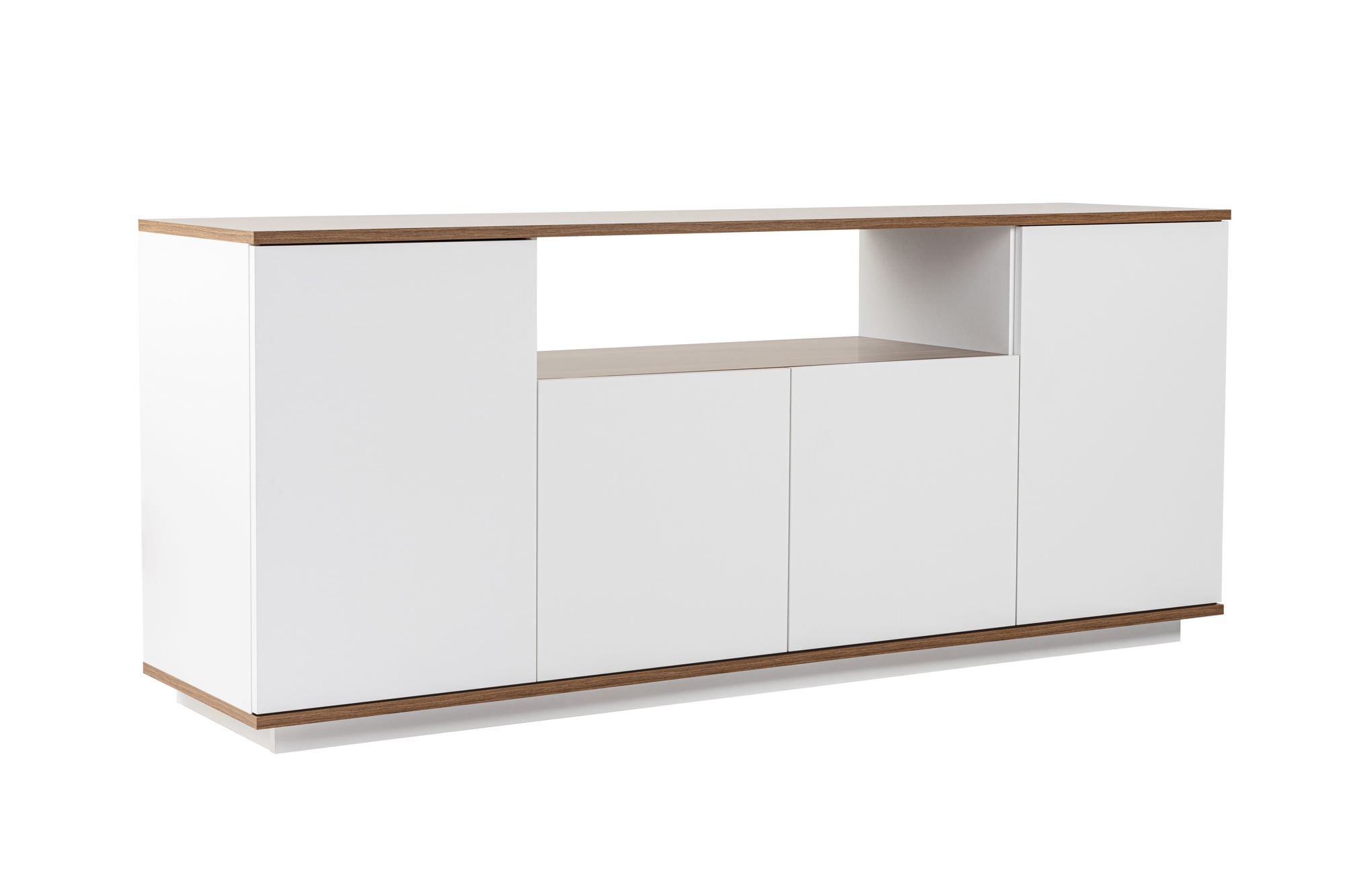 Consola, Hanah Home, pal melaminat, alb si nuc, 180x44.5x75 cm — imaginea 8