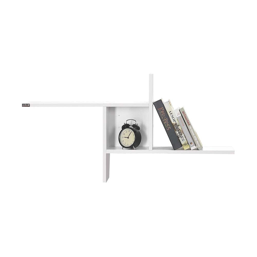 Raft de perete, Hanah Home, pal melaminat, alb diamant, 100x50x18 cm — imaginea 2