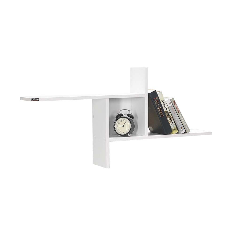 Raft de perete, Hanah Home, pal melaminat, alb diamant, 100x50x18 cm — imaginea 4