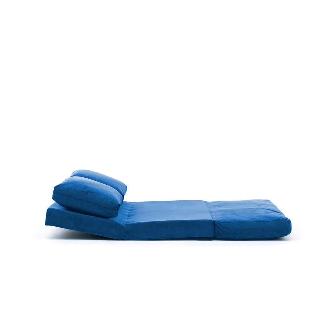 Canapea extensibila, Hanah Home, metal, textil poliester, albastru, 185x120 cm — imaginea 12