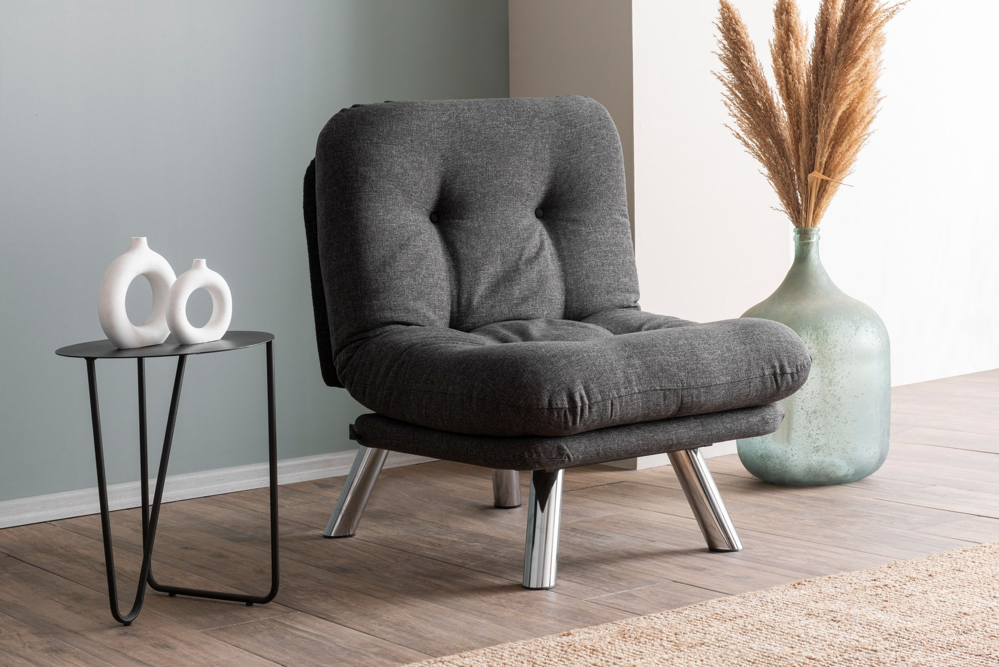Canapea extensibila, Atelier Del Sofa, in, gri inchis, 110x70 cm — imaginea 6