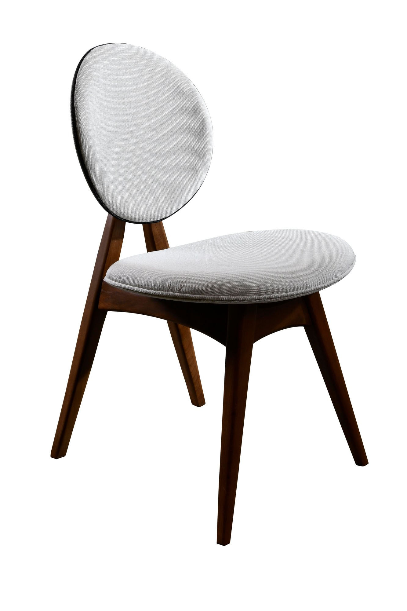 Set scaune, Hanah Home, lemn de carpen, in, nuc si crem, 54x55x93 cm — imaginea 3
