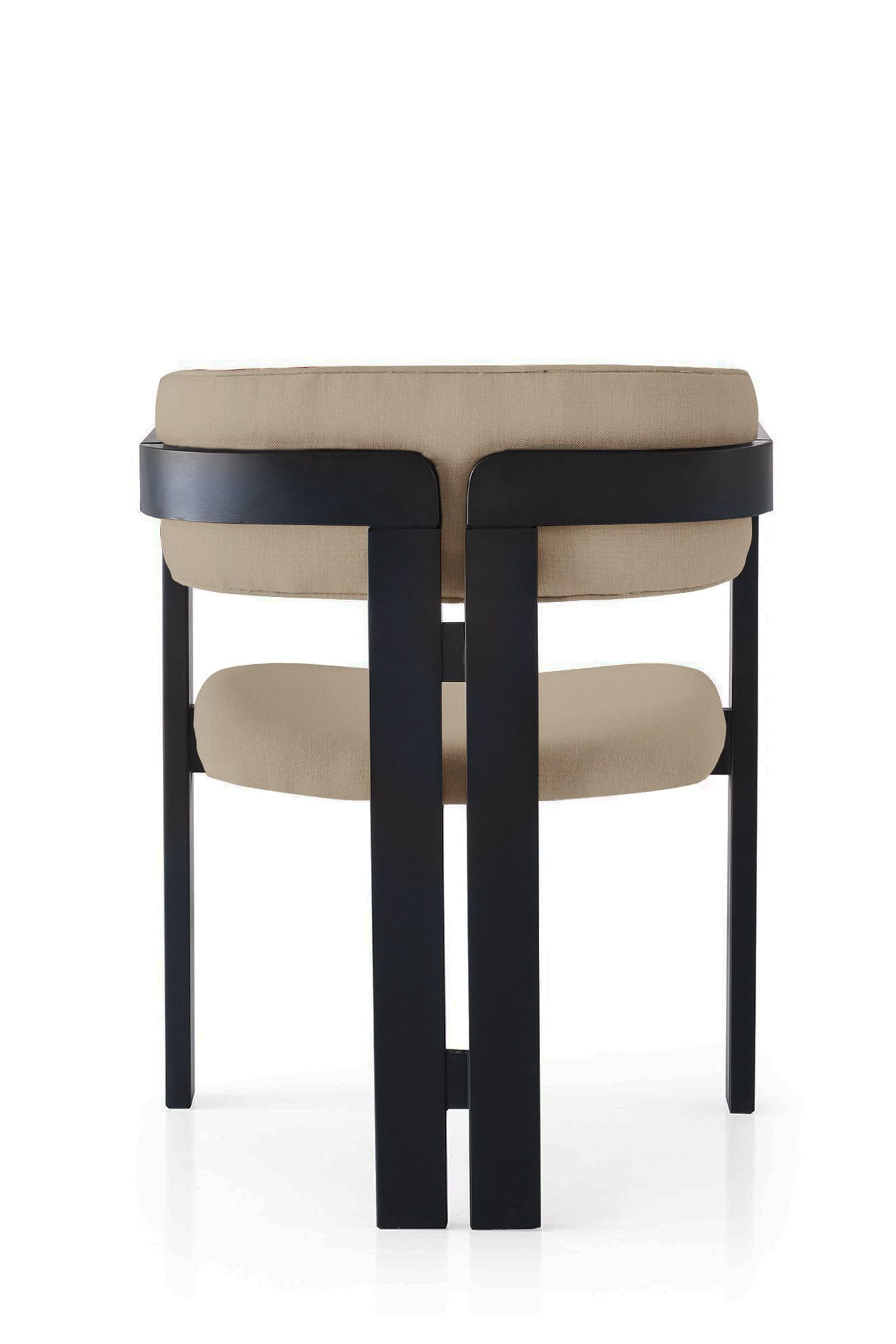 Fotoliu, Hanah Home, lemn, negru si mink, 58x49x76 cm — imaginea 2