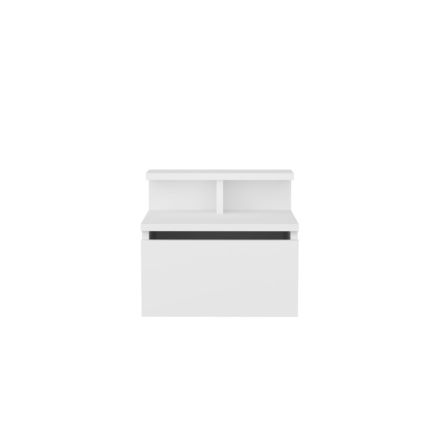Noptiera, Hanah Home, panou de particule acoperit cu melamina, alb, 39.8x31.9x35 cm — imaginea 4