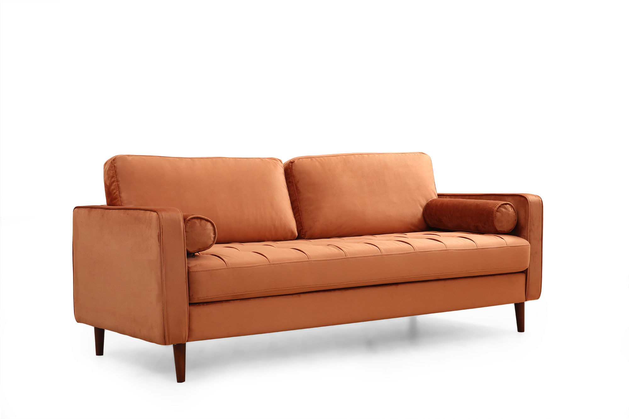 Canapea 3 locuri, Atelier Del Sofa, 100% poliester, portocaliu, 215x90x70 cm — imaginea 4