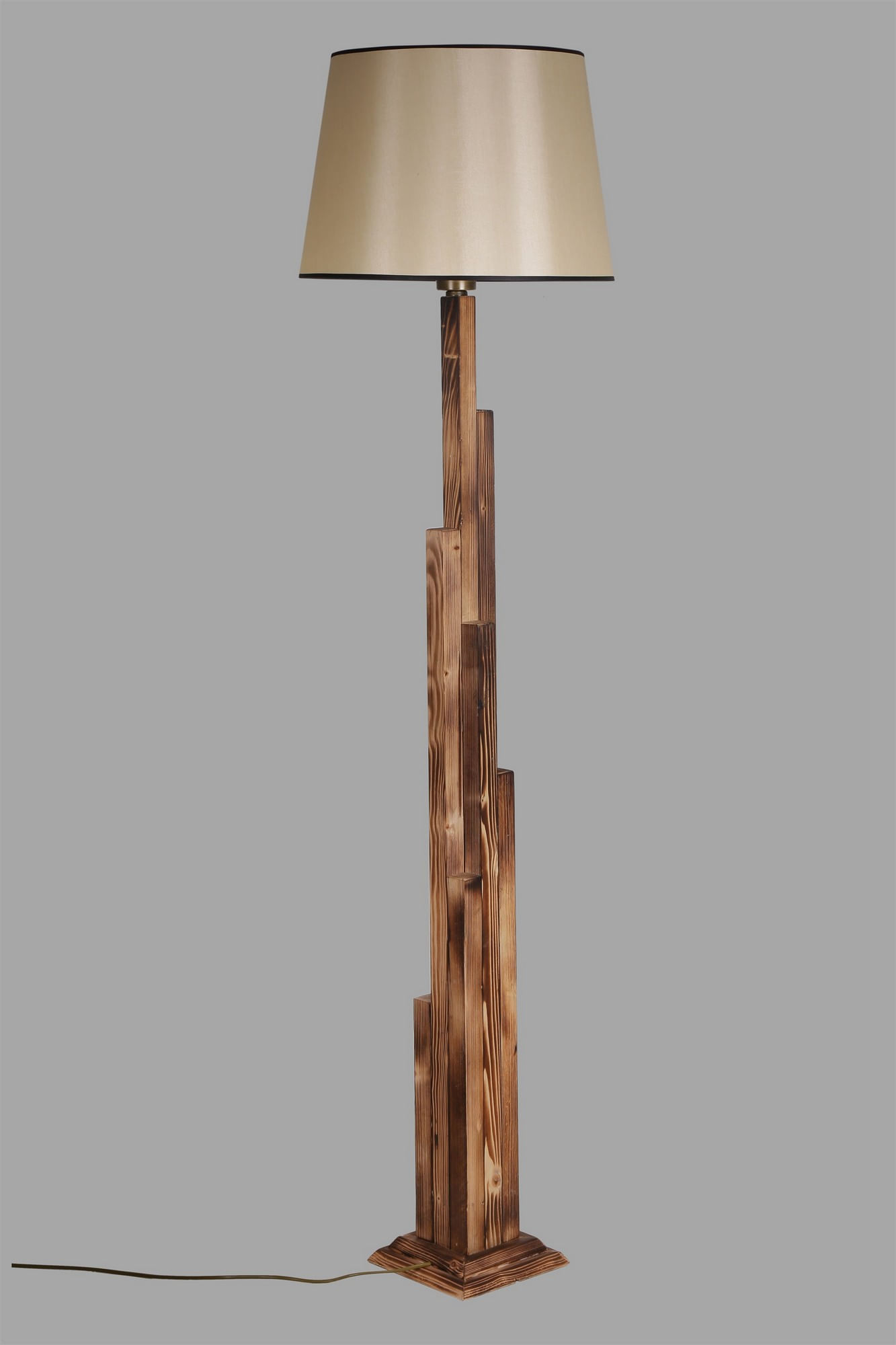 Lampadar, Opviq, lemn de brad, maro, 165 cm