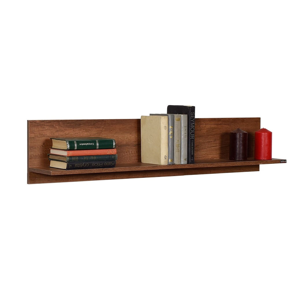 Raft de perete, Hanah Home, pal melaminat, oslo si nuc, 120x25x20 cm — imaginea 2