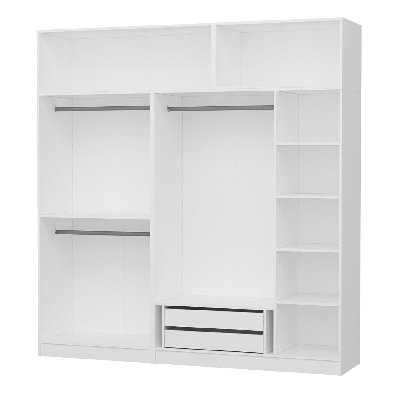 Dulap, Hanah Home, pal melaminat, alb, 225x52x235 cm — imaginea 3