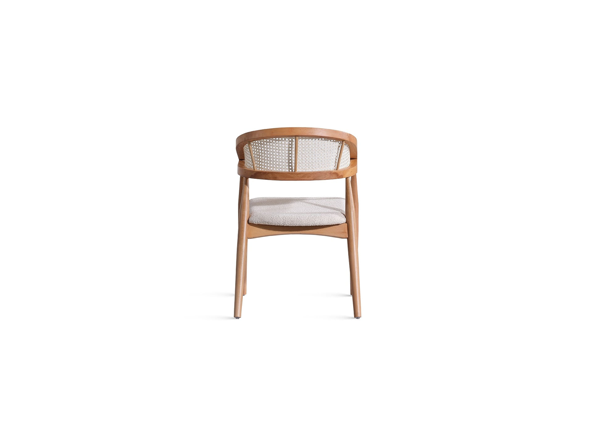 Scaun, Hanah Home, lemn de fag, tesatura teddy, natural, 54x49x79 cm — imaginea 4