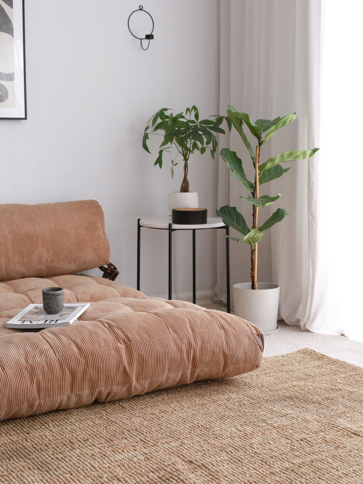 Canapea extensibila 2 locuri, Hanah Home, catifea, camel, 120x79x75 cm - 3 | YEO