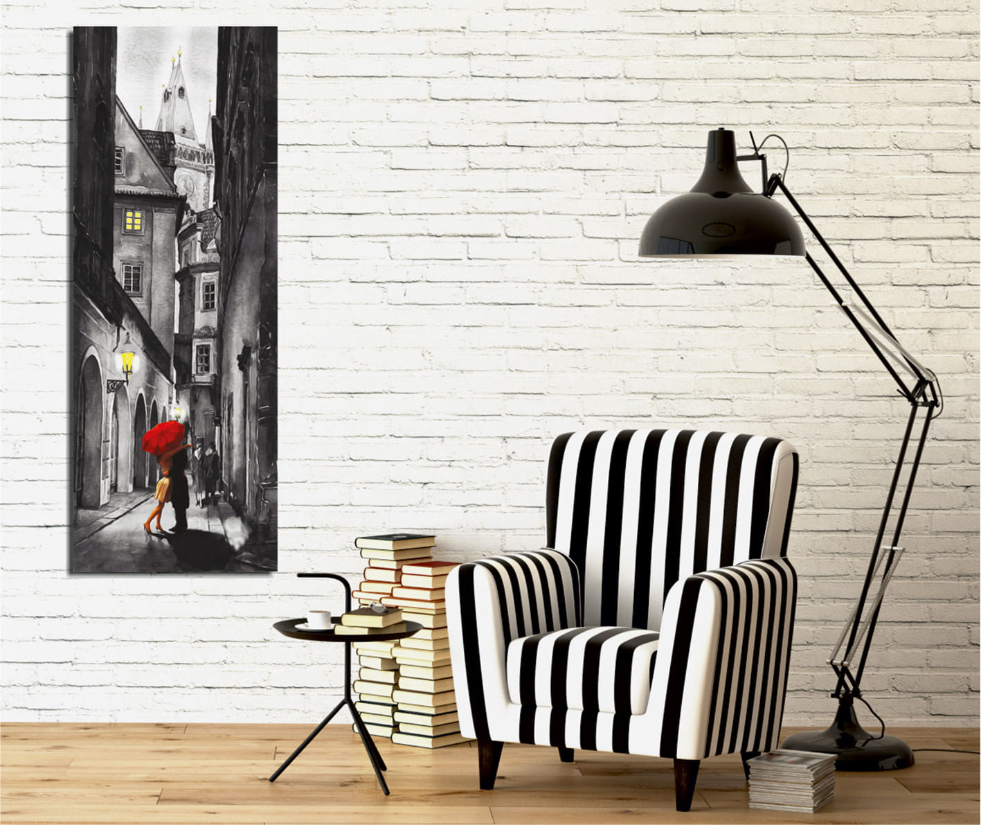Tablou decorativ, Wallxpert, panza, multicolor, 30x80 cm, rama lemn, 762SYM3293