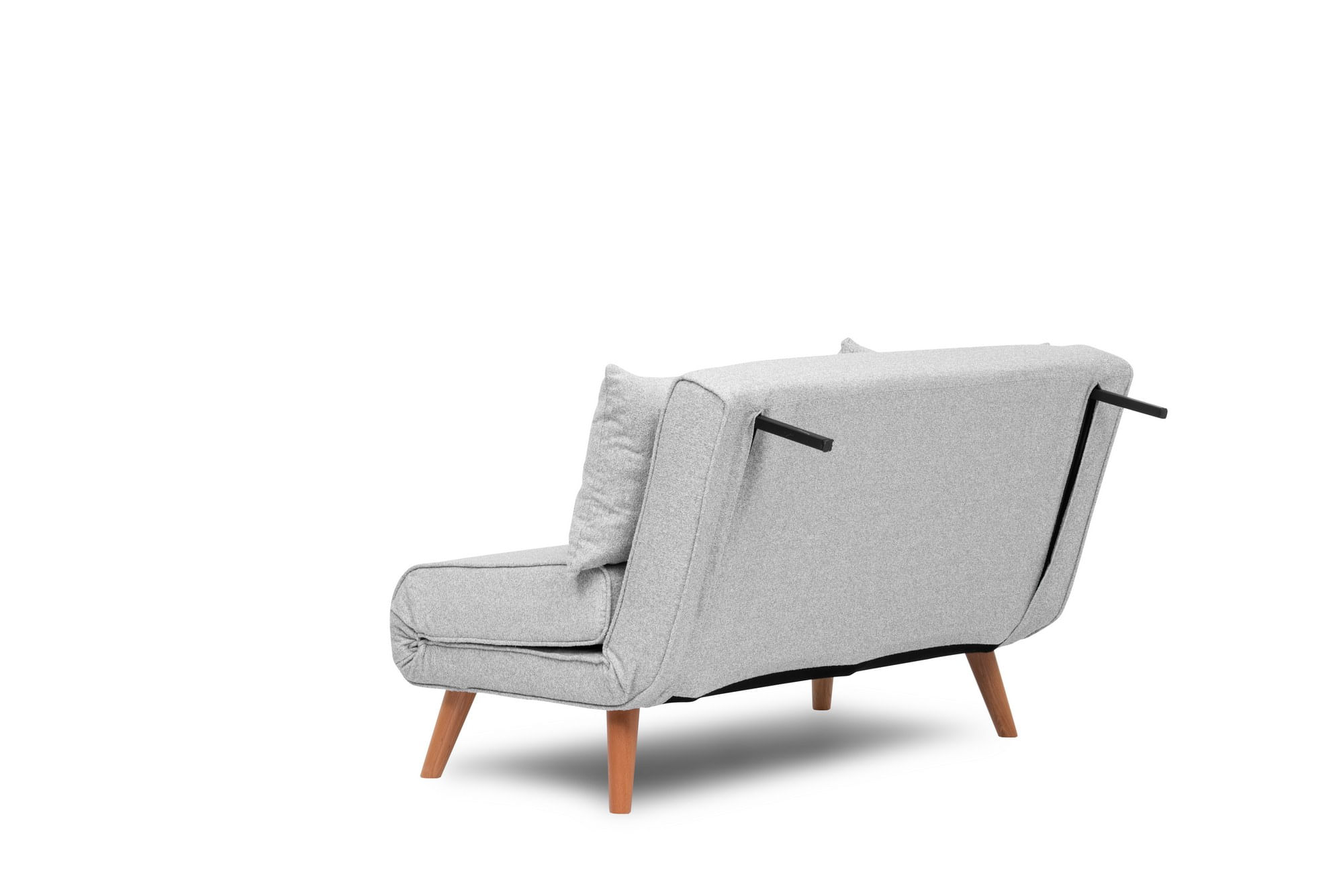 Canapea extensibila 2 locuri, Atelier Del Sofa, stofa teddy, gri, 120x180 cm — imaginea 6