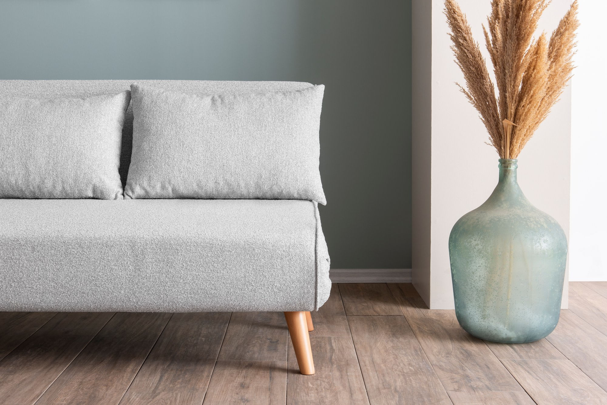 Canapea extensibila 2 locuri, Atelier Del Sofa, stofa teddy, gri, 120x180 cm — imaginea 9