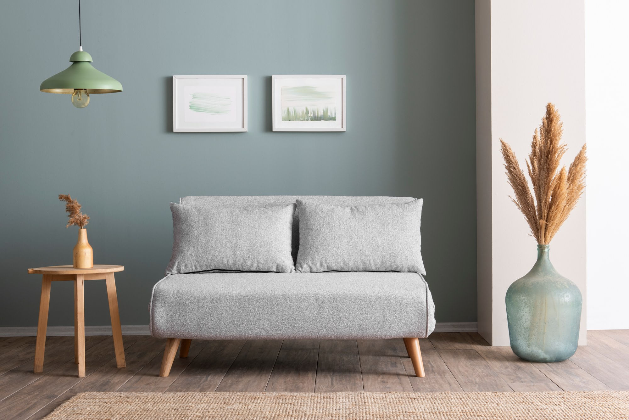 Canapea extensibila 2 locuri, Atelier Del Sofa, stofa teddy, gri, 120x180 cm — imaginea 12