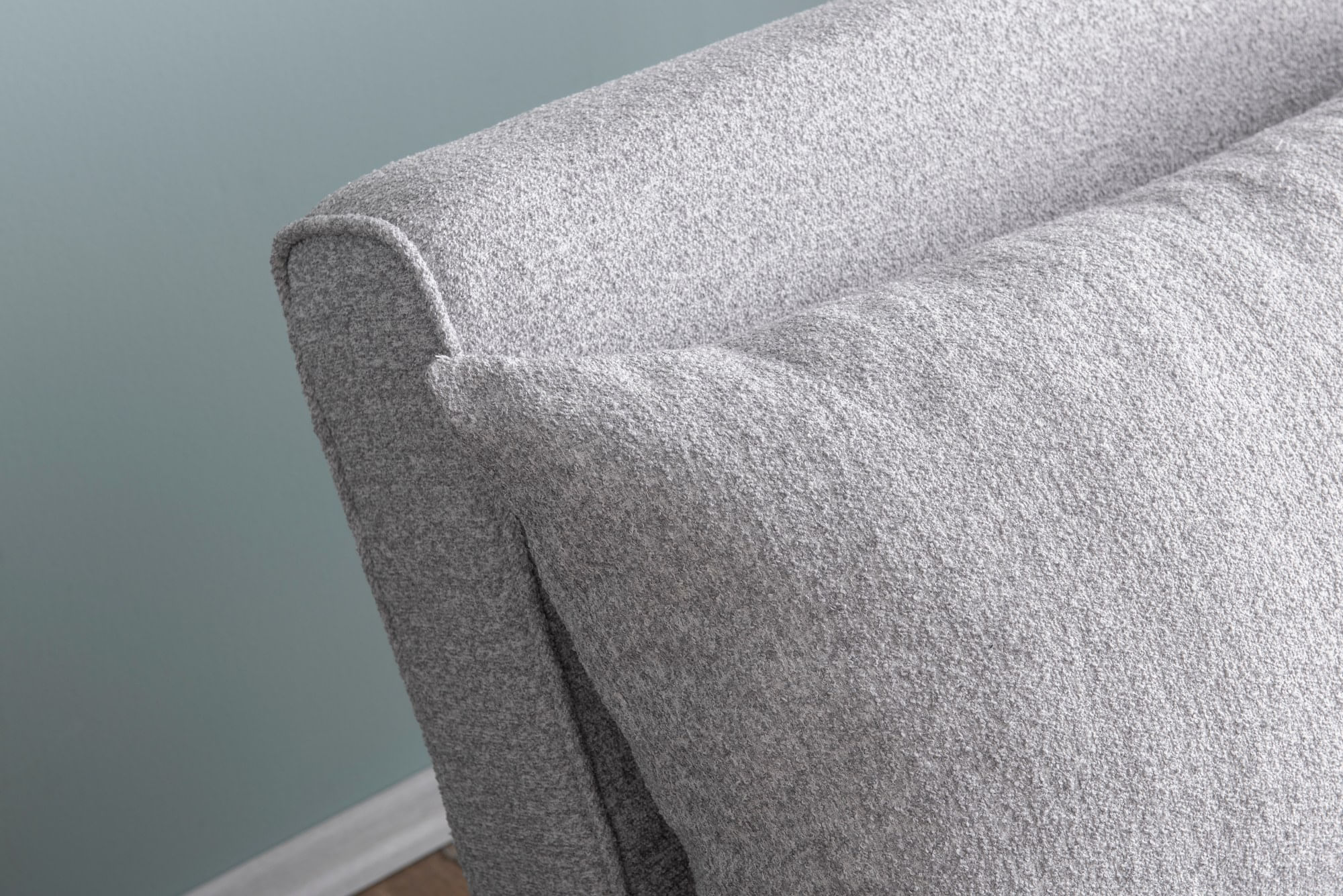 Canapea extensibila 2 locuri, Atelier Del Sofa, stofa teddy, gri, 120x180 cm — imaginea 14