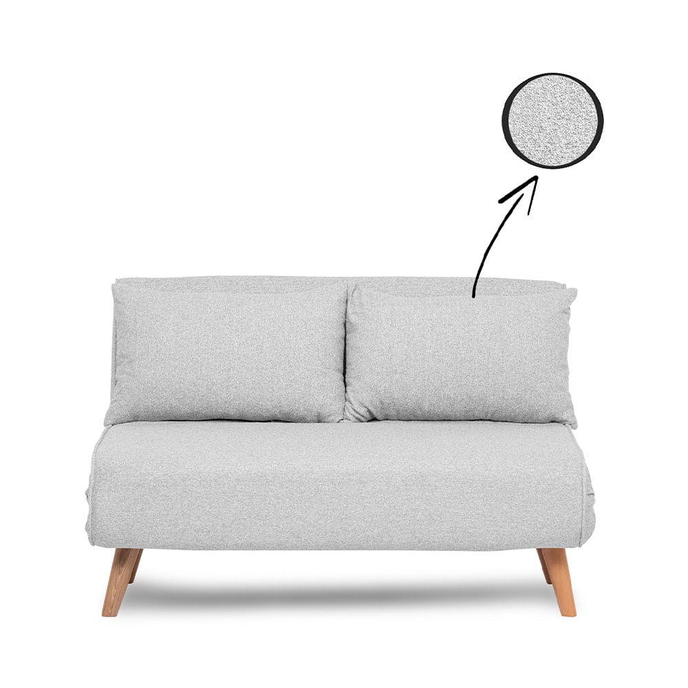 Canapea extensibila 2 locuri, Atelier Del Sofa, stofa teddy, gri, 120x180 cm — imaginea 17