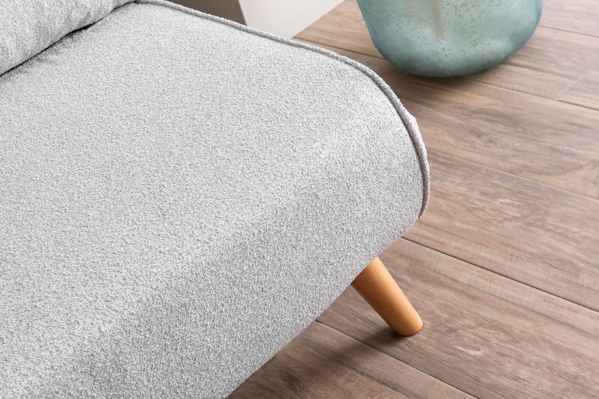 Canapea extensibila 2 locuri, Atelier Del Sofa, stofa teddy, gri, 120x180 cm — imaginea 18