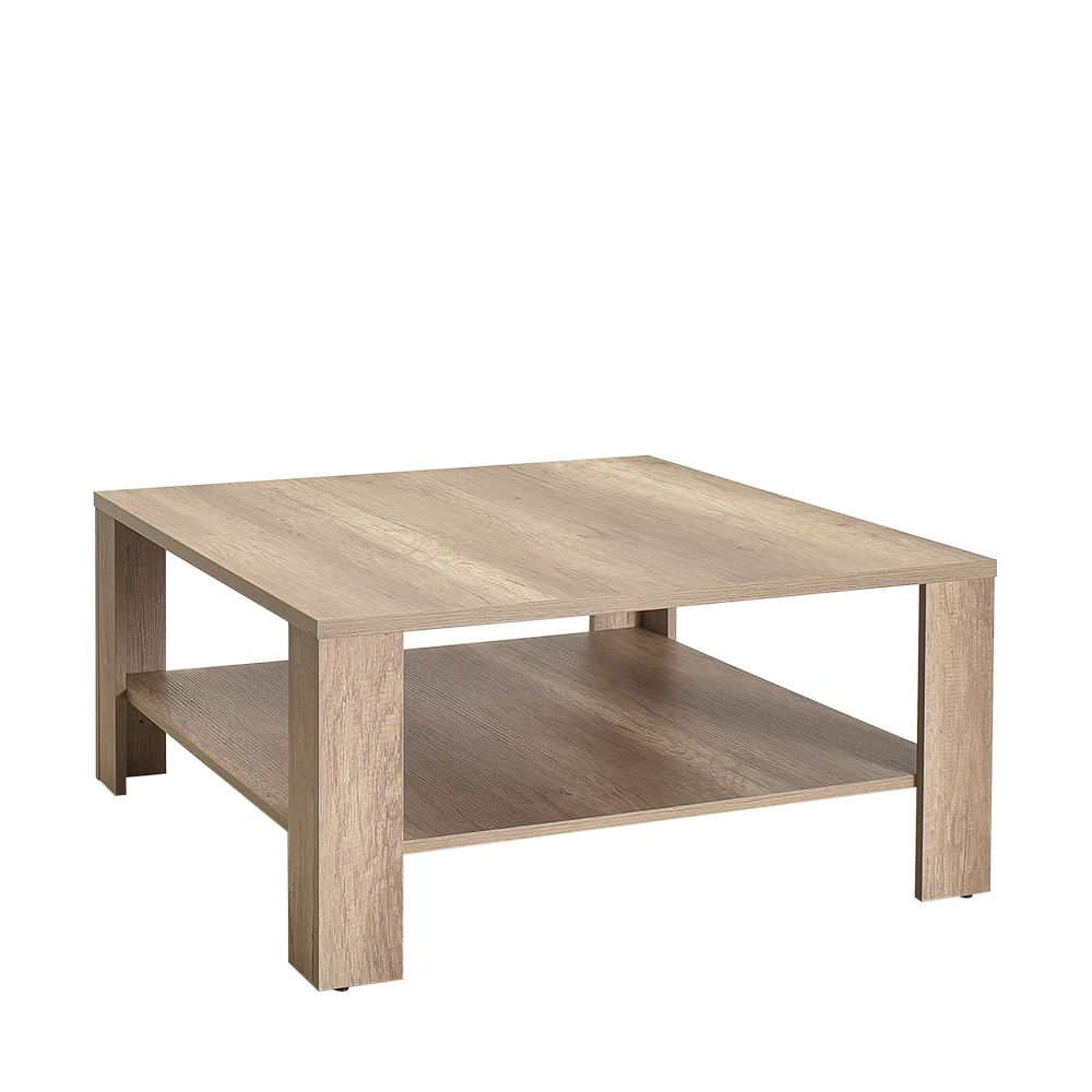 Masuta de cafea, Hanah Home, pal melaminat, nuc deschis, 90x42x90 cm — imaginea 2
