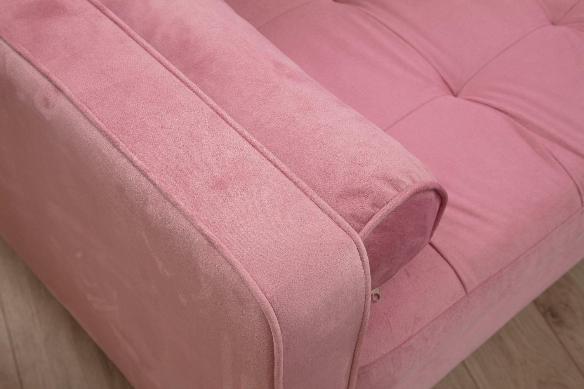 Canapea 3 locuri, Atelier Del Sofa, lemn fag si pal, roz prafuit, 215x90x70 cm — imaginea 2