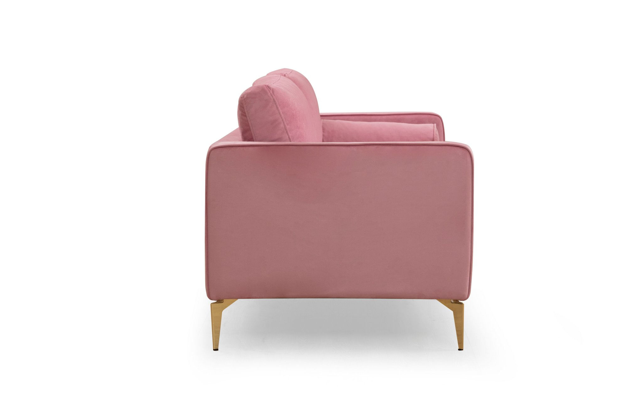 Canapea 3 locuri, Atelier Del Sofa, lemn fag si pal, roz prafuit, 215x90x70 cm — imaginea 3