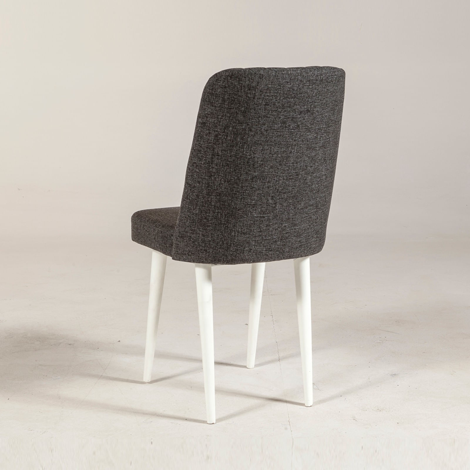 Scaun, Hanah Home, panou aglomerat cu melamina, alb, antracit, 47x46x89 cm — imaginea 6