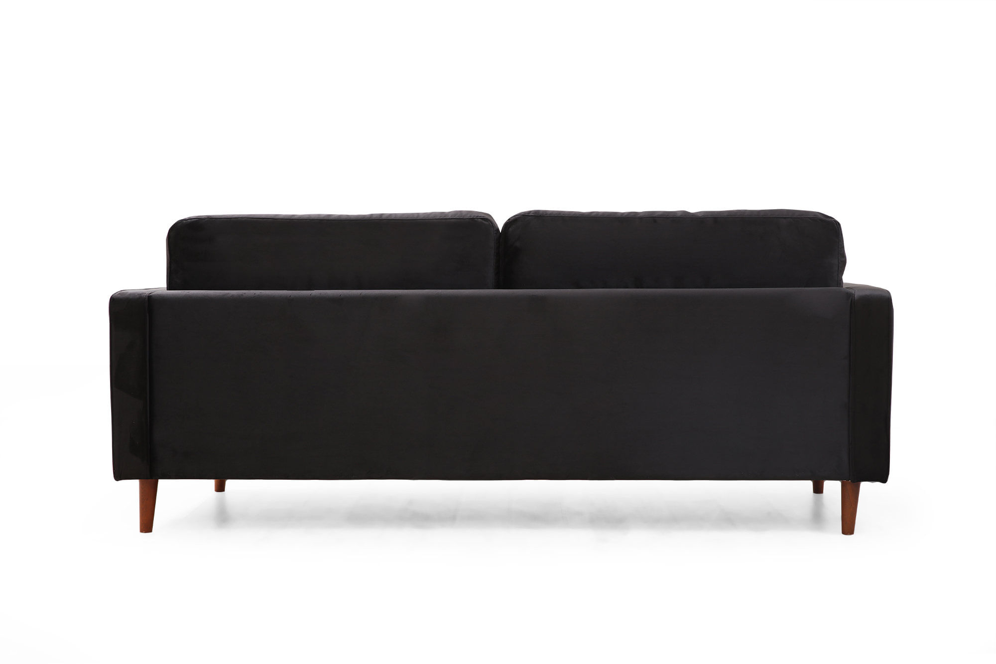 Canapea 3 locuri, Atelier Del Sofa, lemn fag si pal, negru si stejar, 215x90x70 cm — imaginea 5