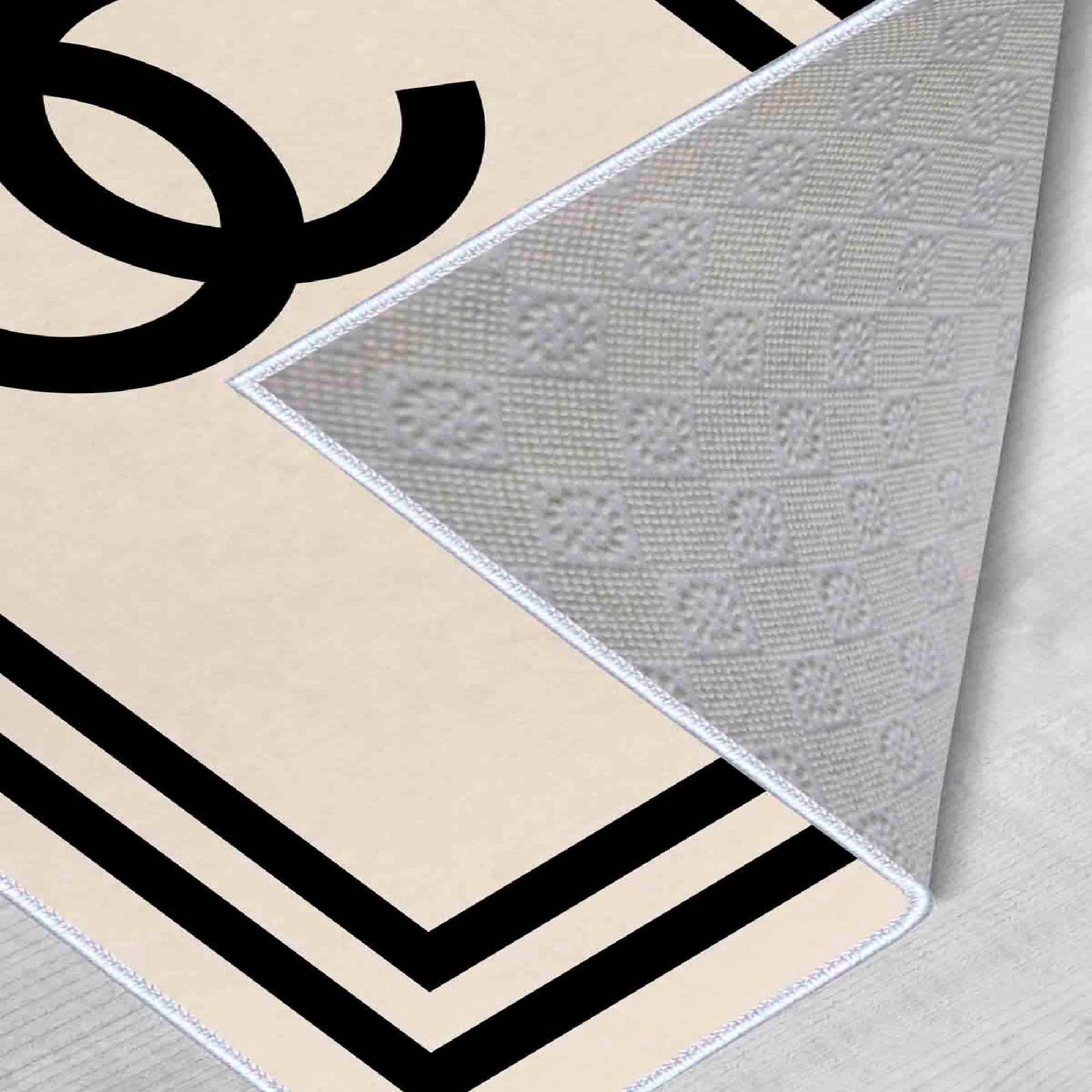Covoras de intrare, Conceptum Hypnose, bej negru, 80x50 cm, 100% poliester, antiderapant - 4 | YEO