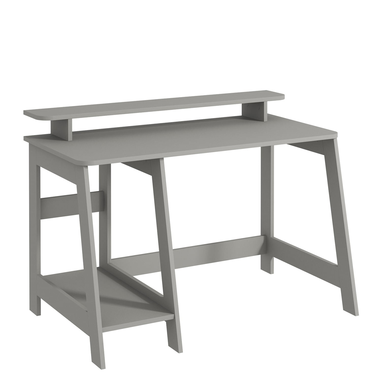 Birou de studiu, Hanah Home, pal melaminat, gri, 120x60x73 cm — imaginea 3