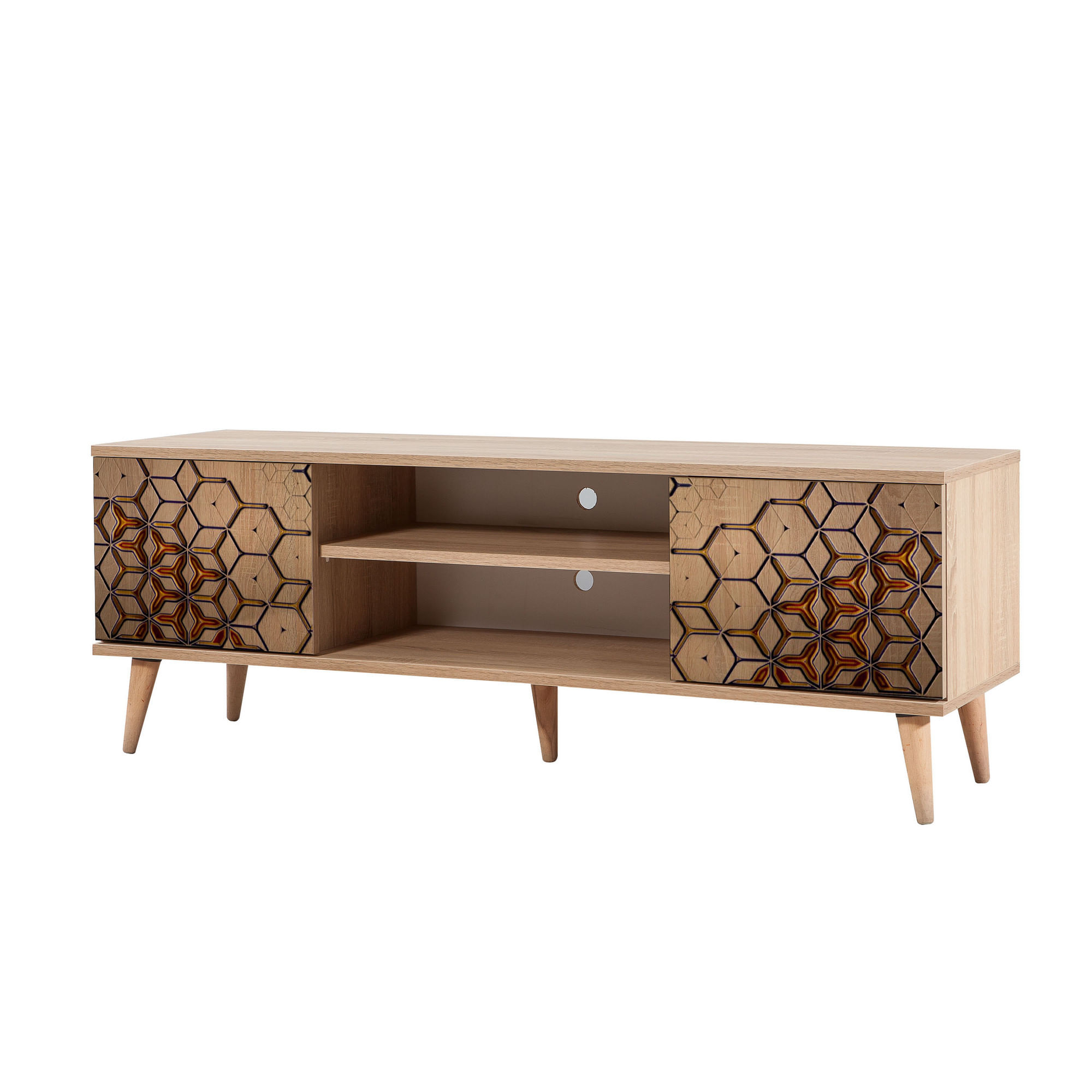 Comoda tv, Hanah Home, pal melaminat, stejar sonoma, 140x40x50 cm, 863SPH3032 — imaginea 2