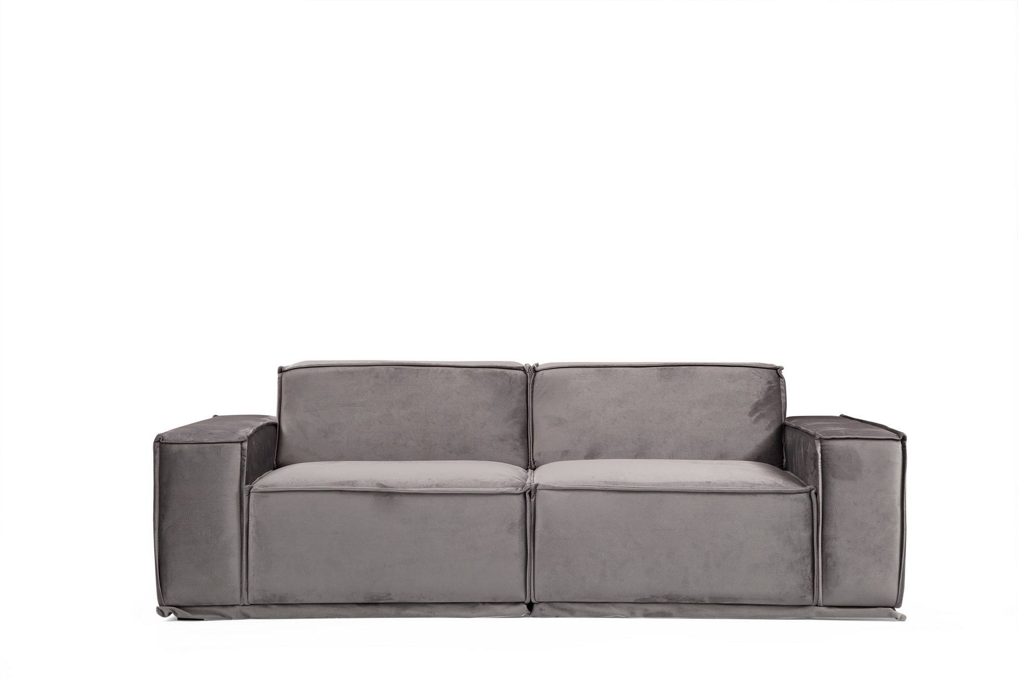 Canapea 2 locuri, Hanah Home, lemn fag si pal, gri, 215x100x76 cm — imaginea 4