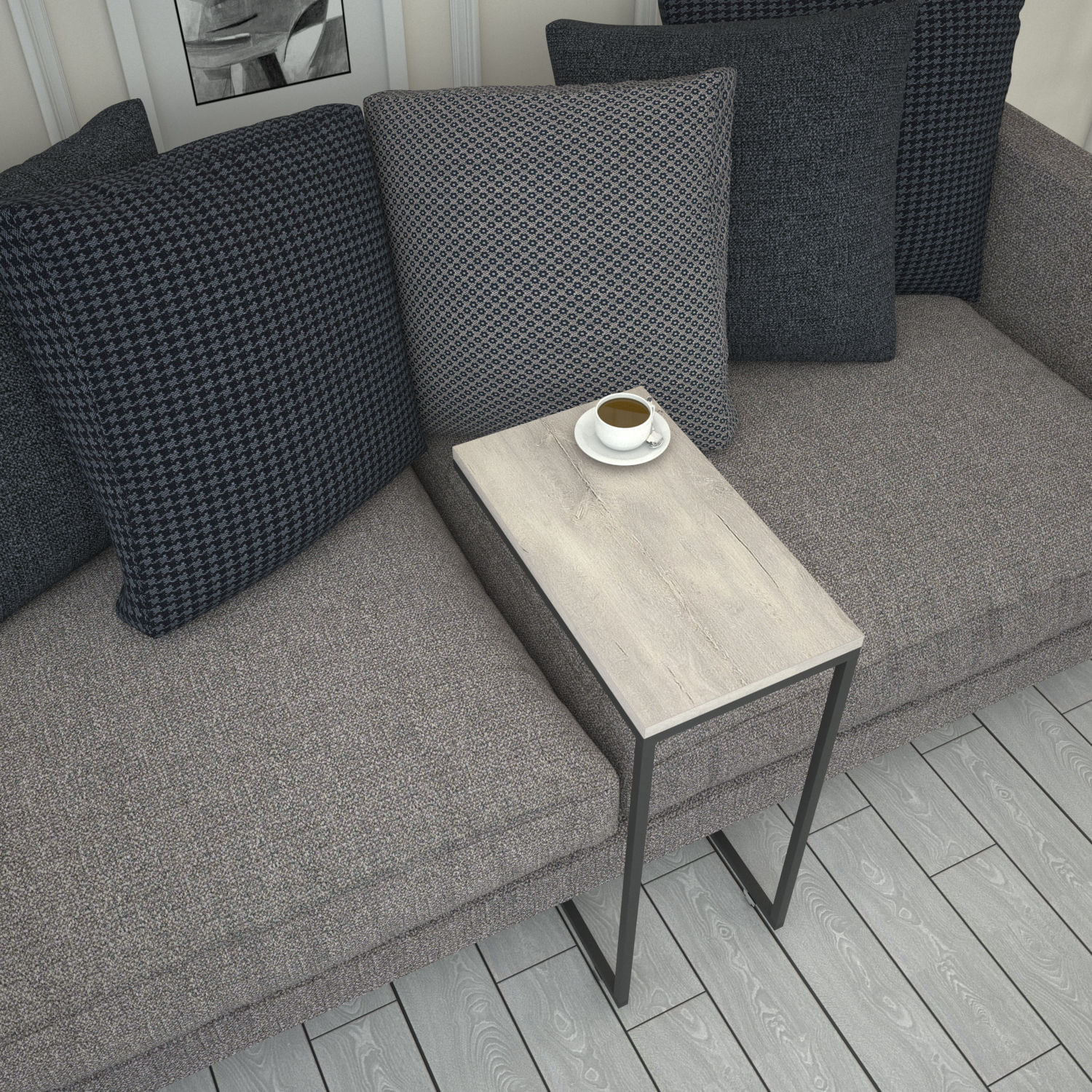 Masuta de cafea, Hanah Home, pal melaminat, stejar, 46x26x62 cm — imaginea 5