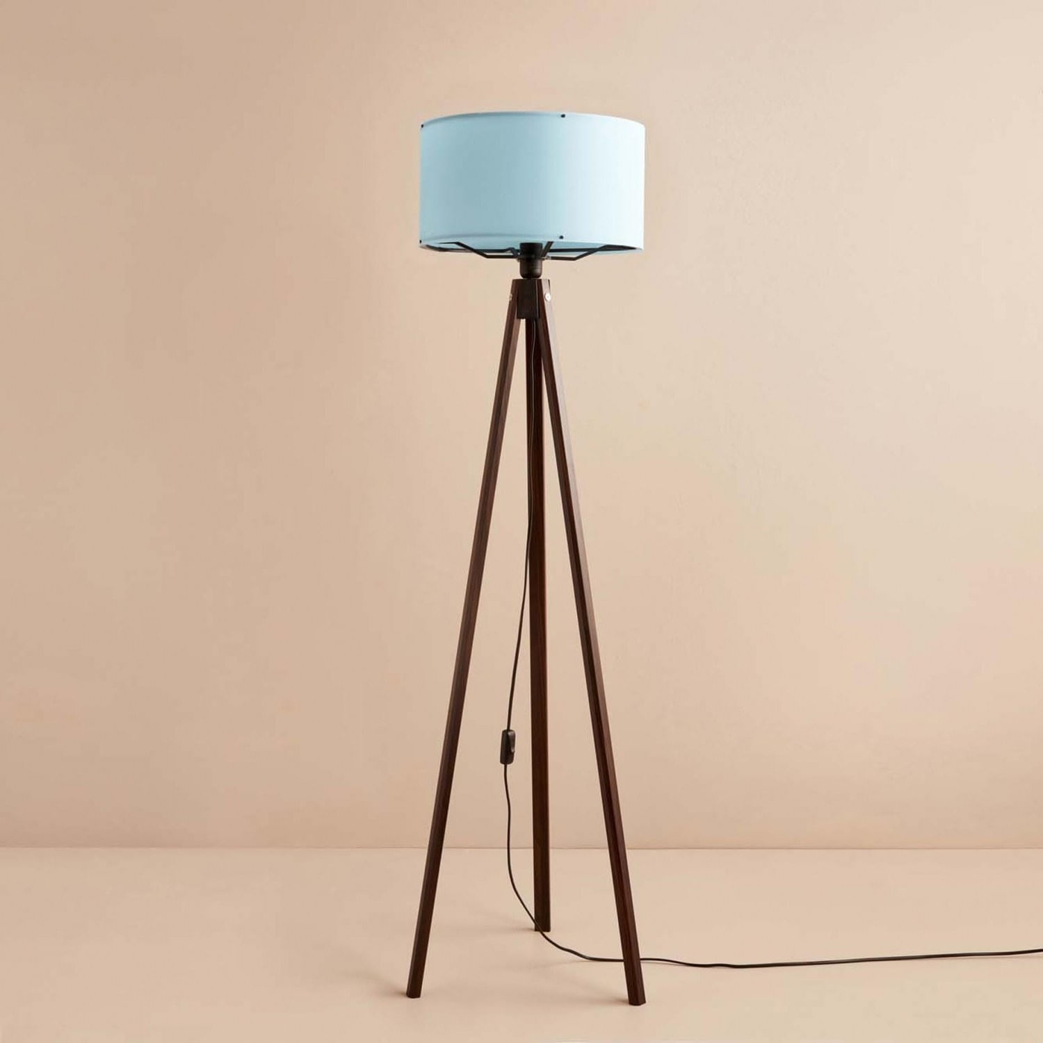 Lampadar, Opviq, tesatura, albastru maro, 140 cm